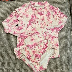 TWO - Girls 2 Piece Rash Guard Swimsuits